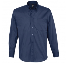 Рубашка мужская с длинным рукавом BEL AIR, темно-синяя (кобальт)
