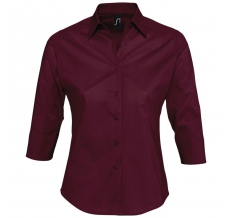 Рубашка женская с рукавом 3/4 EFFECT 140, бордовая