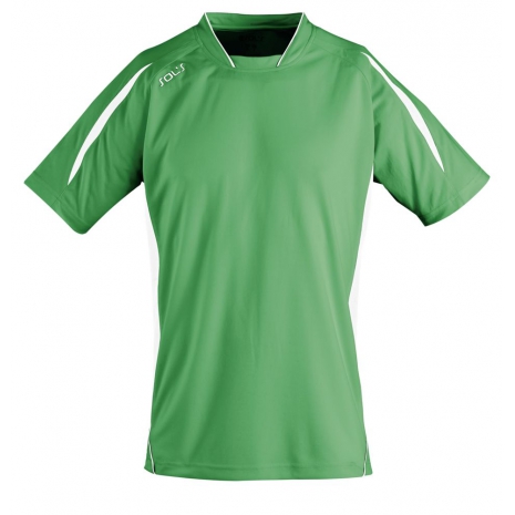 Футболка спортивная MARACANA 140, зеленая с белым0