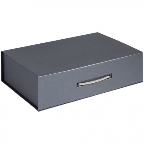 Коробка Case, подарочная, темно-серебристая0