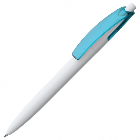 Ручка шариковая Bento, белая с голубым0