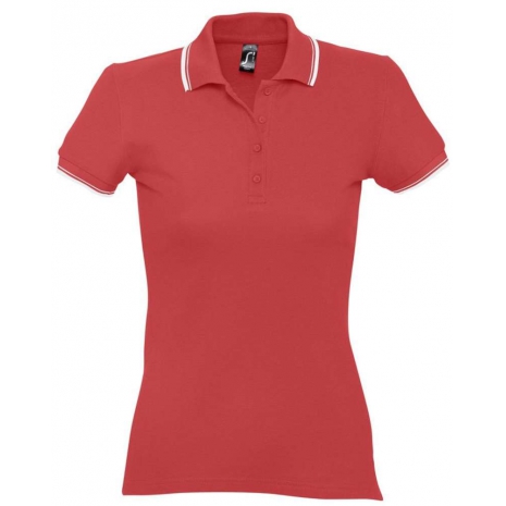 Рубашка поло женская Practice Women 270, красная с белым0