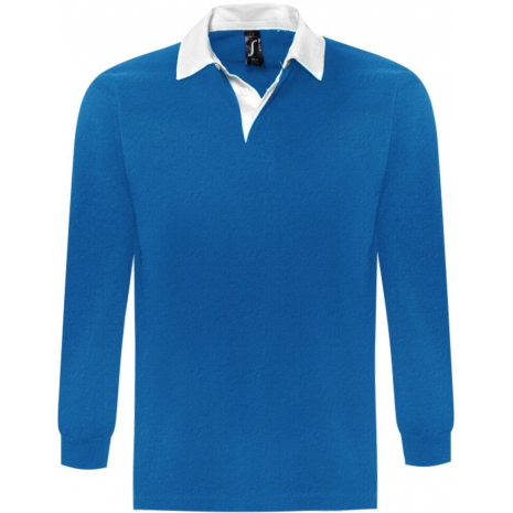 Рубашка поло мужская с длинным рукавом PACK 280 ярко-синяя0