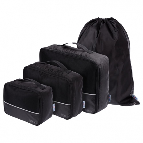 Дорожный набор сумок noJumble 4 в 1, черный0