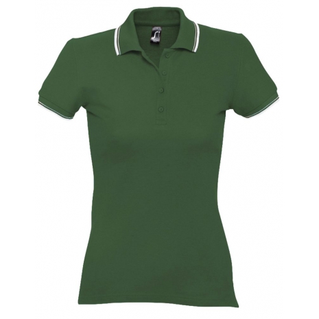 Рубашка поло женская Practice Women 270, зеленая с белым0