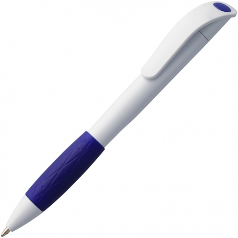 Ручка шариковая Grip, белая с синим0