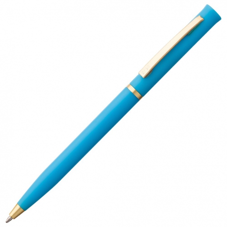 Ручка шариковая Euro Gold, голубая0