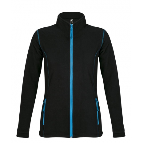 Куртка женская NOVA WOMEN 200, черная с ярко-голубым0