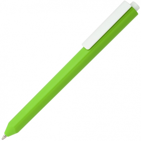 Ручка шариковая Corner, зеленая с белым0