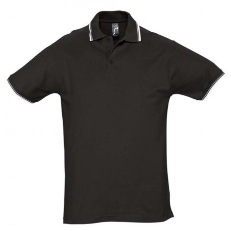 Рубашка поло мужская с контрастной отделкой PRACTICE 270 черная0
