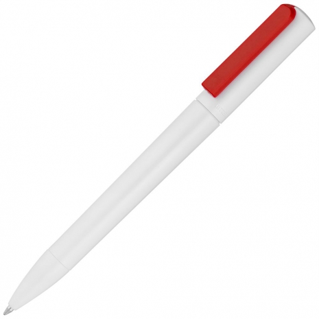 Ручка шариковая Split White Neon, белая с красным0