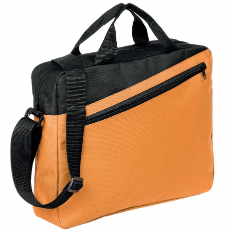 Конференц-сумка Unit Diagonal, оранжево-черная0