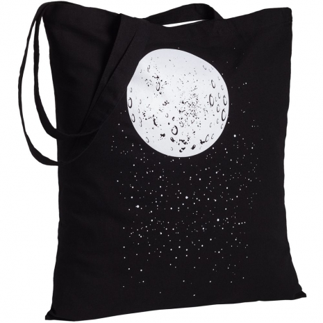 Холщовая сумка «Что вечно под Луной» с люминесцентным принтом0