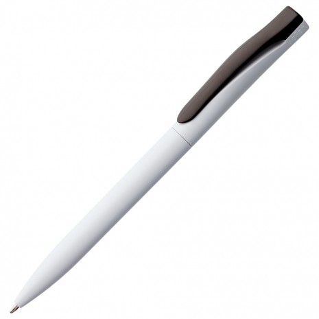 Ручка шариковая Pin, белая с черным0