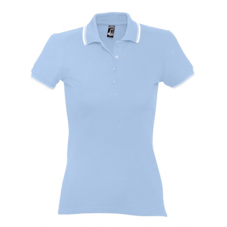 Рубашка поло женская Practice Women 270, голубая с белым0