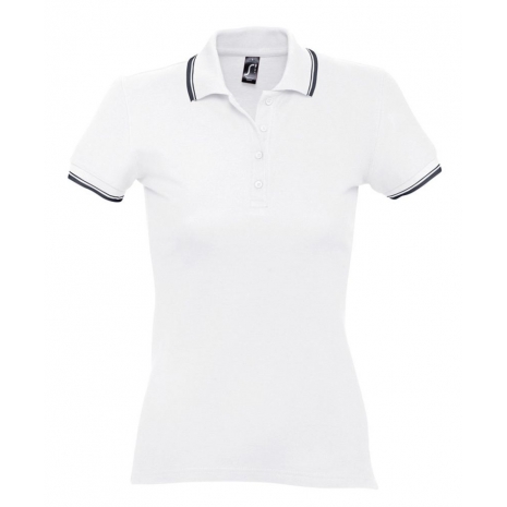 Рубашка поло женская Practice Women 270, белая с темно-синим0