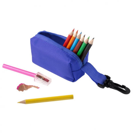 Набор Hobby с цветными карандашами и точилкой, синий0