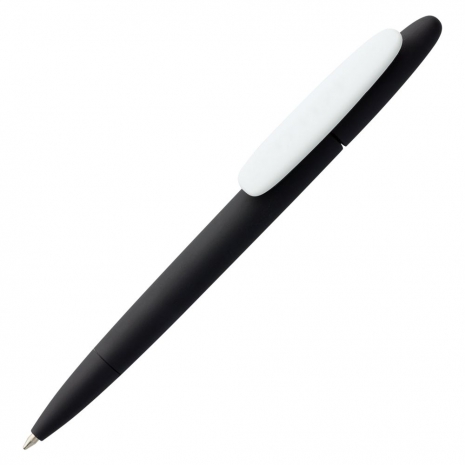 Ручка шариковая Prodir DS5 TRR-P Soft Touch, черная с белым0