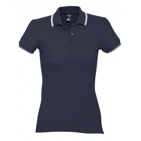Рубашка поло женская Practice Women 270, темно-синяя с белым0