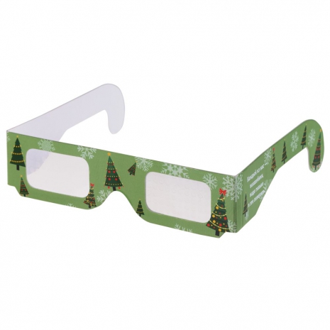 Новогодние 3D очки «Елочки», зеленые0