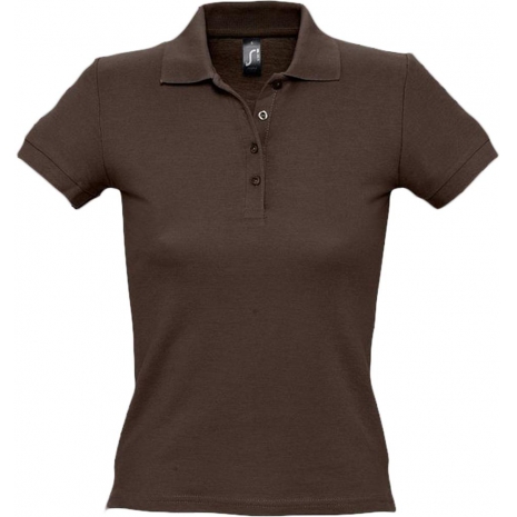 Рубашка поло женская PEOPLE 210, шоколадно-коричневая0