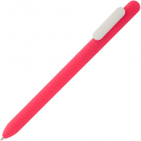 Ручка шариковая Slider Soft Touch, розовая с белым0