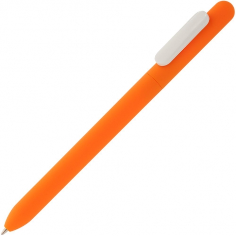 Ручка шариковая Slider Soft Touch, оранжевая с белым0
