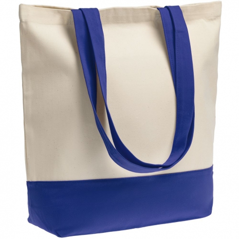 Холщовая сумка Shopaholic, ярко-синяя0