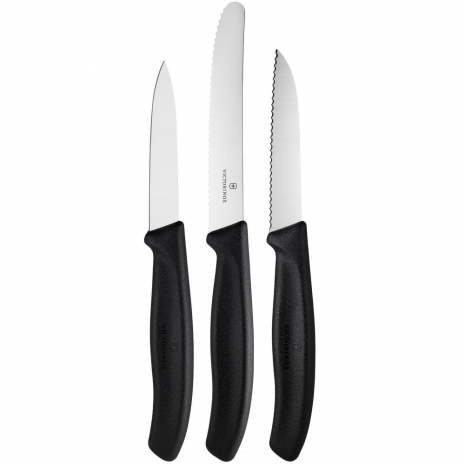 Набор кухонных ножей Victorinox Swiss Classic Paring, черный0