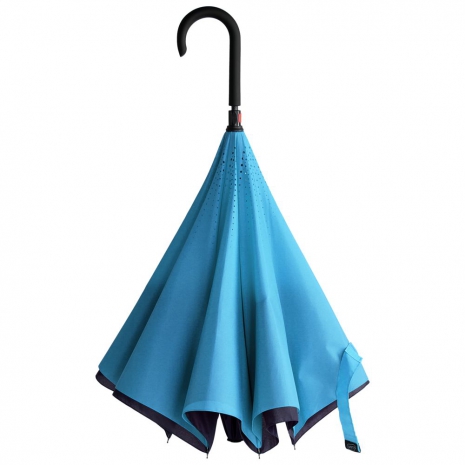 Зонт наоборот Unit Style, трость, сине-голубой0