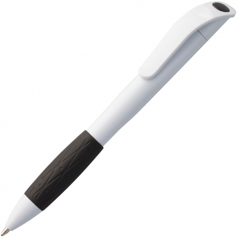 Ручка шариковая Grip, белая с черным0