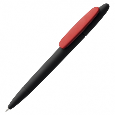 Ручка шариковая Prodir DS5 TRR-P Soft Touch, черная с красным0