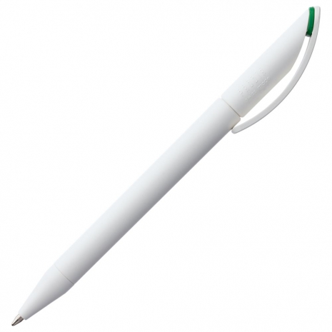 Ручка шариковая Prodir DS3 TMM-X, белая с зеленым0