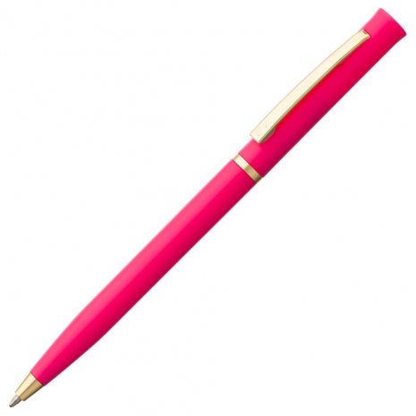 Ручка шариковая Euro Gold, розовая0
