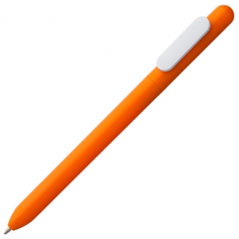 Ручка шариковая Slider, оранжевая с белым0