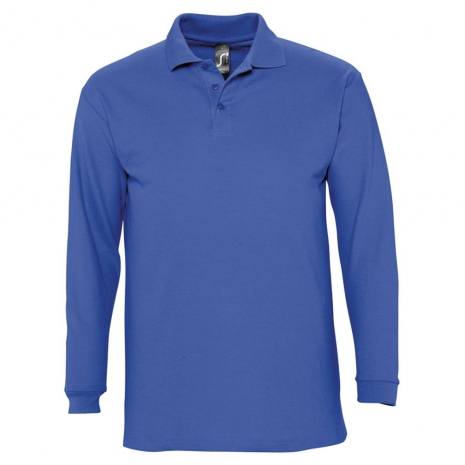 Рубашка поло мужская с длинным рукавом WINTER II 210 ярко-синяя0