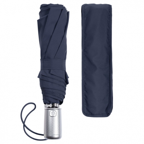 Складной зонт Alu Drop S, 3 сложения, 8 спиц, автомат, синий0