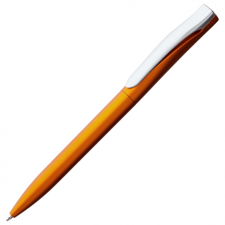 Ручка шариковая Pin Silver, оранжевая0