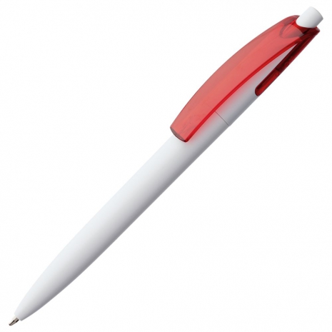 Ручка шариковая Bento, белая с красным0