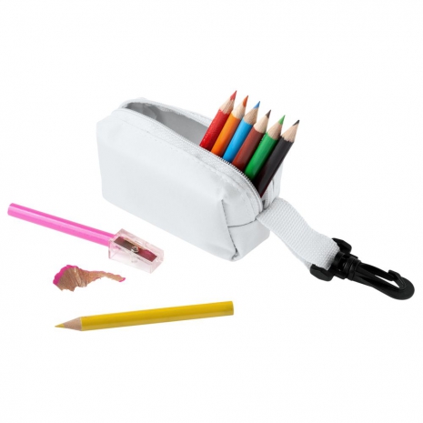 Набор Hobby с цветными карандашами и точилкой, белый0