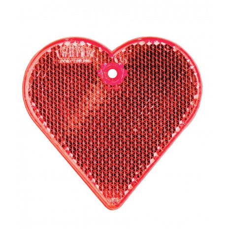 Пешеходный светоотражатель «Сердце», красный0