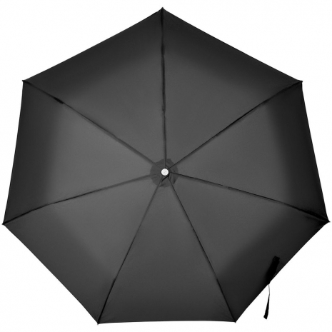 Складной зонт Alu Drop S, 3 сложения, 7 спиц, автомат, черный0