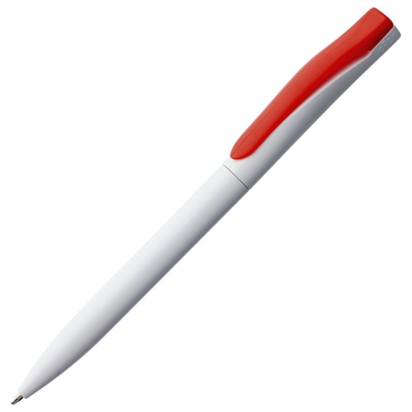 Ручка шариковая Pin, белая с красным0