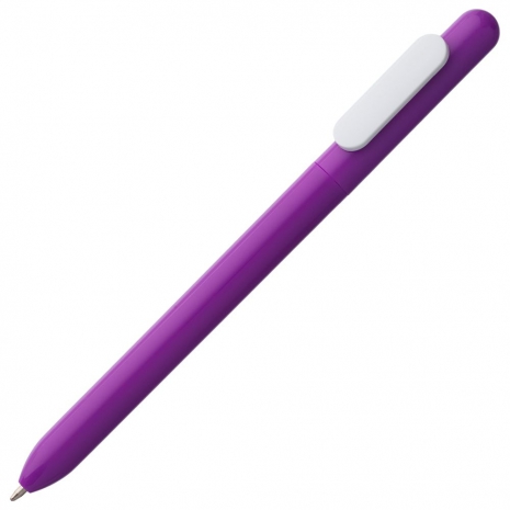Ручка шариковая Slider, фиолетовая с белым0
