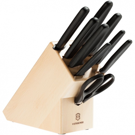 Набор ножей Victorinox Standart в деревянной подставке с ножницами0