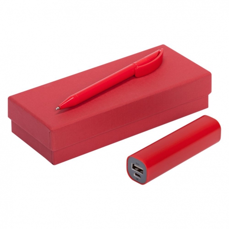 Набор Couple: аккумулятор и ручка, красный0