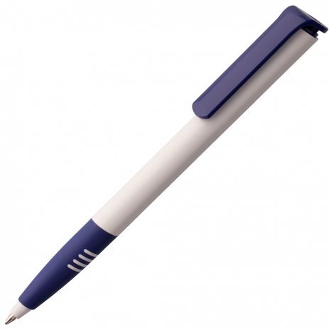 Ручка шариковая Senator Super Soft, белая с синим0