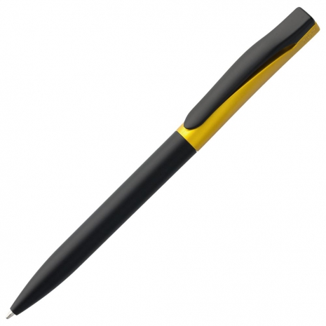Ручка шариковая Pin Fashion, черно-желтая0