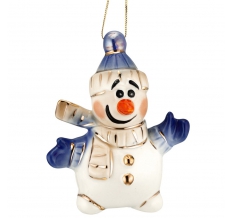 Фарфоровая елочная игрушка Olaf