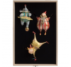 Набор из 3 елочных игрушек Circus Collection: барабанщик, акробат и слон